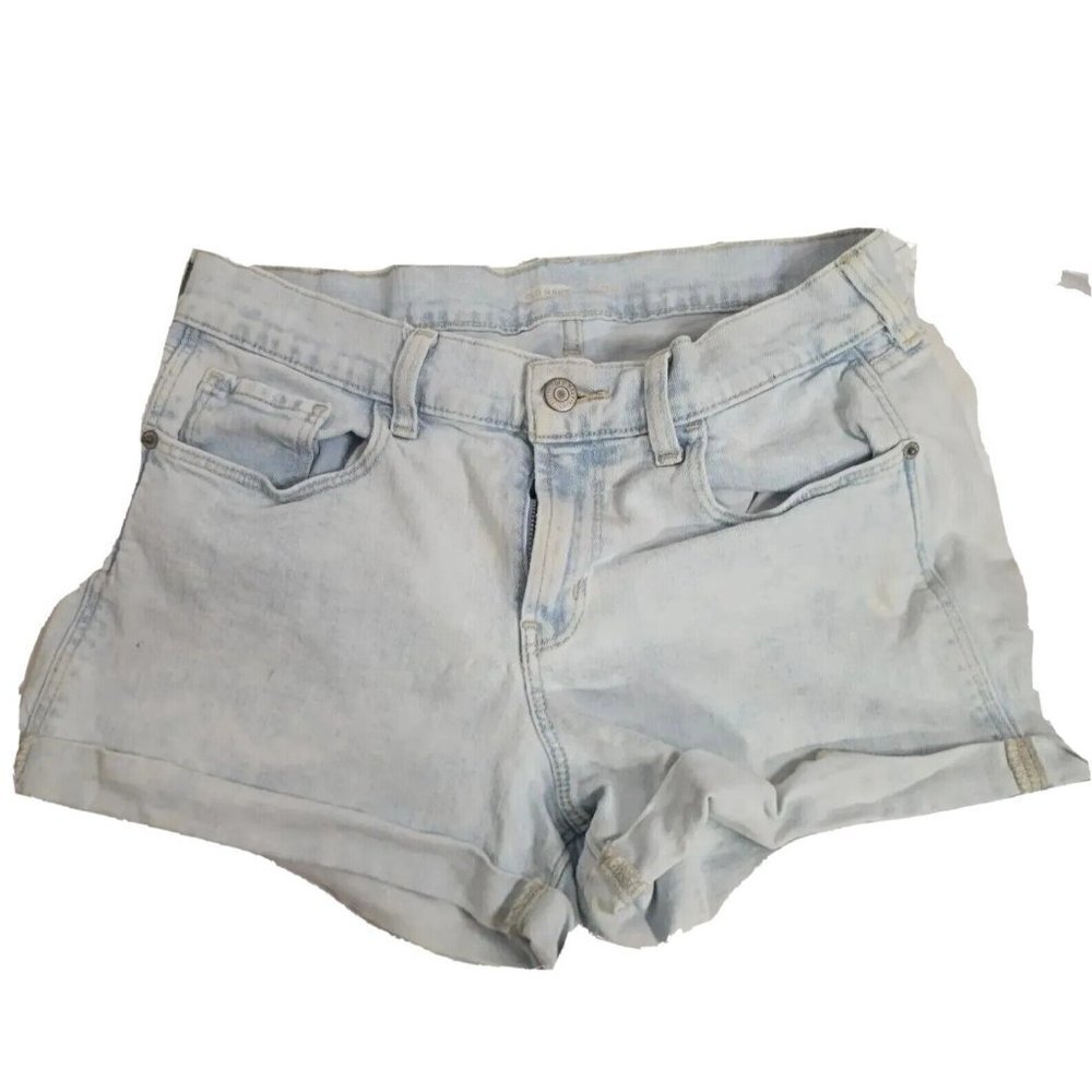 Old Navy Boyfriend Denim Shorts Light Wash Cuffed Hem Casual